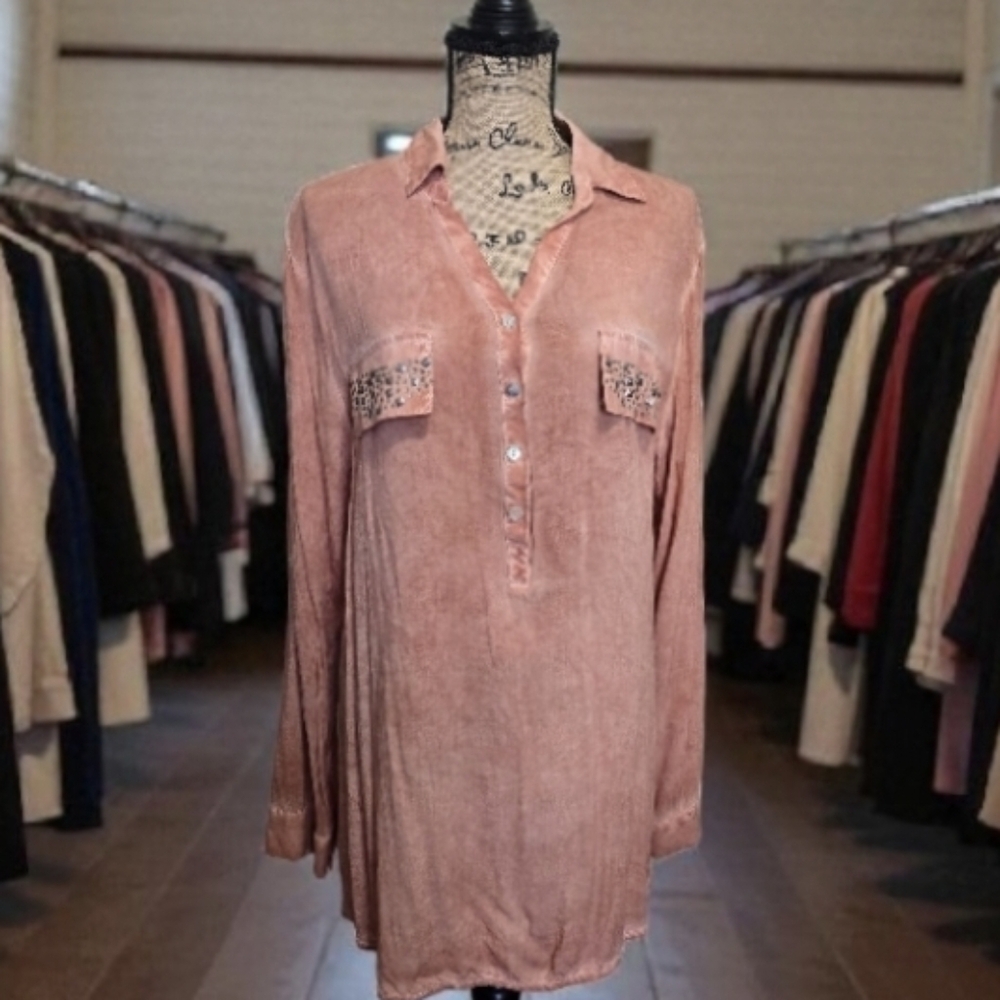 Blush Long Sleeve Blouse